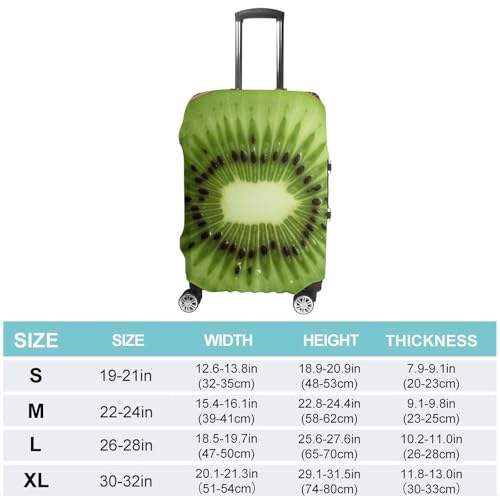 Kiwi Slice Travel Luggage Cover Anti-scratch Suitcase Cover Elastic Suitcase Protective Cover Fits 19-32 Inch Luggage L2