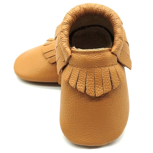 OWLOWLA Baby Moccasins Soft Sole Leather Baby Shoes Infant Toddler Pre-Walker Shoes Baby Boy Girl