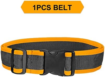 INGCO Small Tool Bag Organizer with Belt, Electrician Drill Pouch, 6 Pockets 600D Polyester with Tool Belt HTBP03011