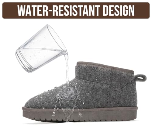 Image of 100% Genuine Leather Womens Boots Fur-Lined Booties Ankle Boots for Women
