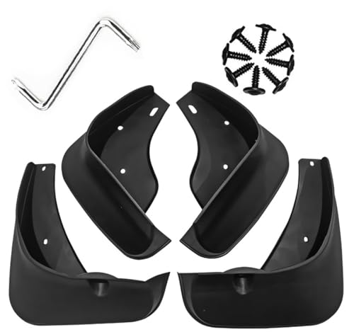 Image of Mud Flaps Mud Guards Fit for 2010-2014 Toyota Crown, Front & Rear Mud Splash Guards Accessories - 4 Pc, Black