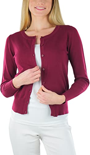 Image of ToBeInStyle Women's Long Sleeve Button Down V-Neck Cardigan