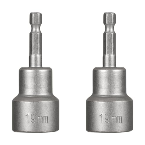 Image of 2PCS RV Leveling Scissor Jacks Socket, Magnetic Camper Jacks Socket Drill Adapter for 3 /4 inch 19mm Hex Drive Jacks, Power Quick Connect 1 /4 Hex Shank Nut Driver Bit Set, Universal Fit