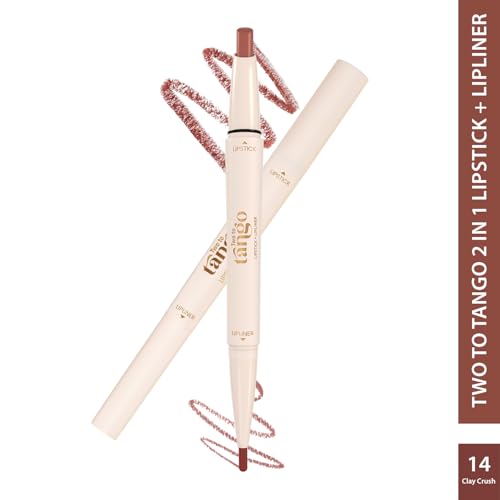 Image of Glam21 Two To Tango Lip Liner + Lipstick Duo |Non-Transfer |16hrs Long Stay | Creamy Matte Finish| Super-glide formula | Non-drying |For Sensational lip look, Clay Crush-14