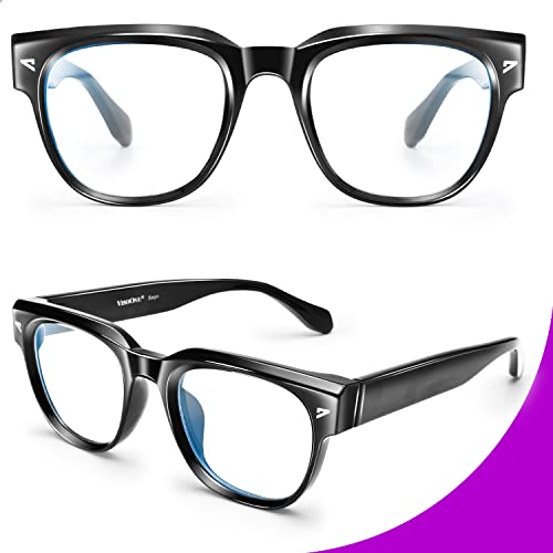 Image of VISOONE Square TR90 Blue Light Blocking Glasses with Anti Glare Computer Glass Woman and Men SAGE