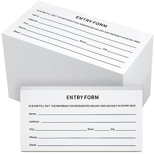 Tickets de tombola vierges Yeaqee | Lot de 800 formulaires d'inscription 13x7 cm pour concours