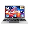 Portátil de 14.1 pulgadas, computadora Windows 11 Pro, 8 GB de RAM 512 GB SSD, procesador Intel Celeron N4020C (ritmo a N4020), pantalla FHD 2K, USB 3.0, tipo C, Mini-HDMI, WiFi dual,