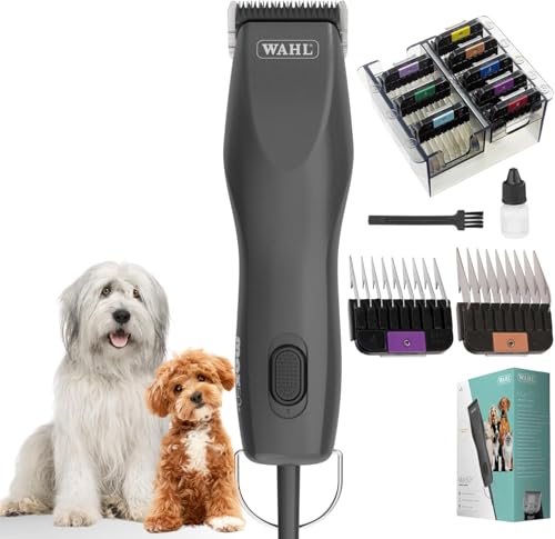 Agrarzone Edition Wahl Moser Max 50+ Hundeschermaschine mit Aufsteckkamm-Set - Kraftvolle Schermaschine Hund Katze für verfilztes Fell & Langhaar - Leise Max 50 mit 2 Leistungsstufen