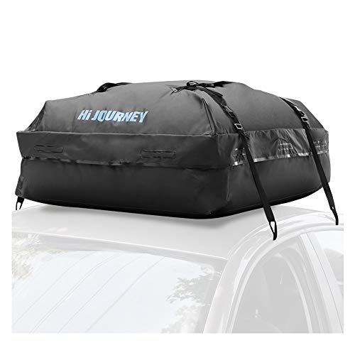 rabbitgoo Car Rooftop Cargo Carrier Waterproof Roof Top Cargo Car Bag with 8