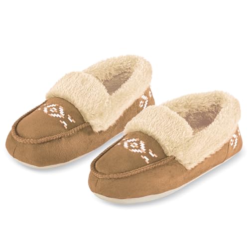 Collections Etc Aztec Embroidered Slippers2