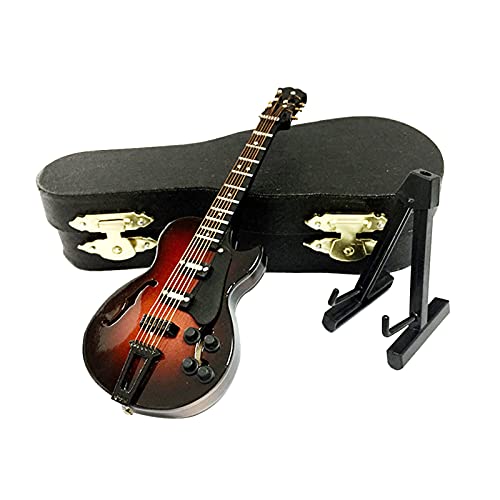 Affichage de collection pour guitare miniature en bois avec support stable