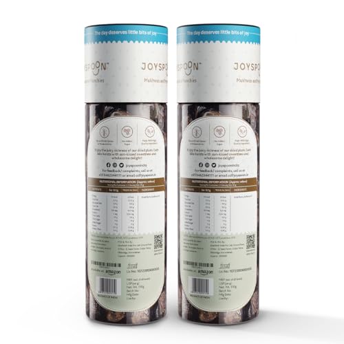 Image of JoySpoon Dried Plum Berry Mukhwas | Sugar Free Mouth Freshener | Supari Free After-Meal Digestive Snack | No Artificial Colours or Preservatives | Traditional Indian Mukhwas | Pack of 2 x 125g