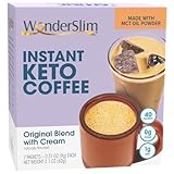 Wonderslim Instant Keto Coffee Mix with Cream, 100% Arabica coffee with MCT Oil (7ct)