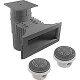 Hayward SP10852OMTEDGR 1-1/2 pulgadas FIP Gris oscuro Desnatador automático de pista ancha con drenaje principal y ajuste