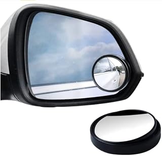 Blind Spot Mirrors For Cars, 360°Rotatable Sway Adjustable Waterproof Convex Rear View Mirror for Cars HD Glass Round Shape Wide Angle Wing Mirror Car Reversing Mirror Blind Spot Side Mirror - 2 Pack