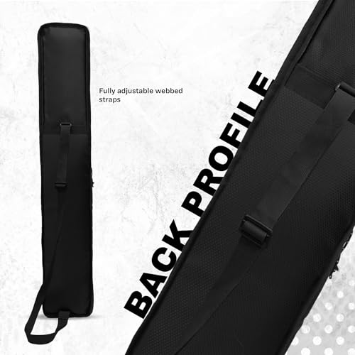Image of WHACKK Hayden Cricket Bat Cover Polyester Material, Premium Full Size Cover for Wooden and Plastic Bats with Heavy Duty Stitched Strap - Made in India (Black)