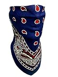VELCROBrand Adjustable Close Blue, Red, White Paisley Bandanna Neckerchief Face Cover Reversible...