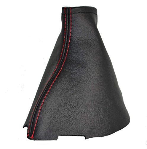 The Tuning-Shop Ltd for Subaru BRZ Toyota Gt-86 2012-16 Manual Shift Boot Shift Boot Black Italian Leather Red Stitching