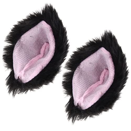 Orejas de gato para casco de moto HANABASS pack de 4 pares decoraciones adhesivas negras y rosas