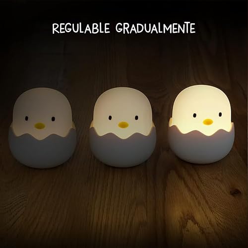 Miniatura 5 de Megalight Luz Nocturna Led Niños Luz Nocturna Bebé Sin Piezas Pequeñas Tragables Luz Lactancia Táctil Regulable Lámpara De Noche Carga Usb Eggy Eggy