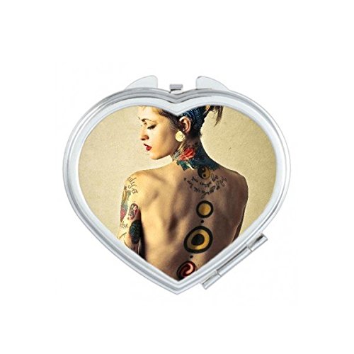 Miroir de poche portable fille mignon petit miroir main pour sac