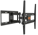 Husky Mounts Full Motion TV Bracket Fits Most 32-55 Inch LCD LED Flat Screen Articulating Tilt Swivel TV Wall Mount Corner Friendly