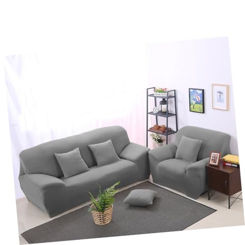 Housse de canapé extensible gris pour rénover un salon