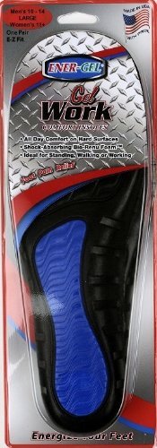 ENER-GEL WORK INSOLES - $9.99 pr. LARGE (Men's 10-14) (Women's 11+) MADE IN
