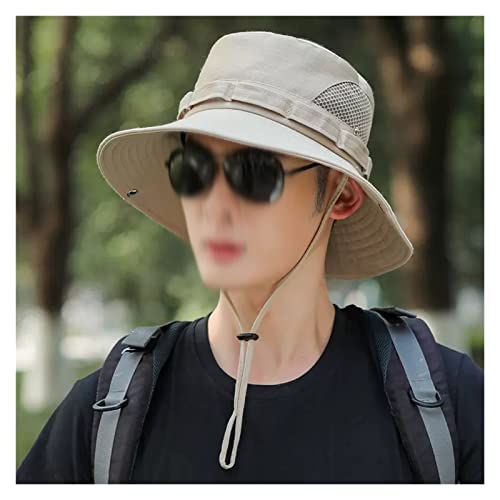 Chapeau à bord de soleil d'été pour homme YXWYXWA grand chapeau plage anti-UV
