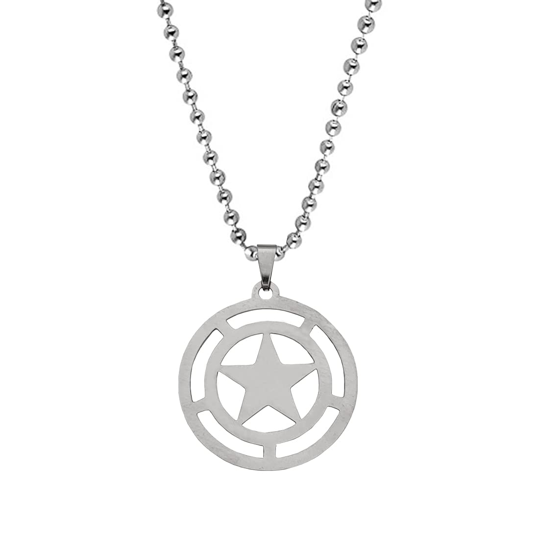My Shape Supernatural Pentacle Pentagram Protection Star Amulet Locket Silver Stainless Steel Fashion Man Biker Jewelry Pendant Necklace Chain for Men and Women-image-19