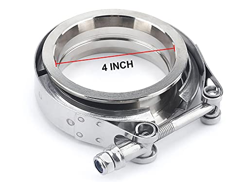 Kit de braçadeira de aço inoxidável V Band 304 com 2 flanges fêmeas macho braçadeira de escape de me