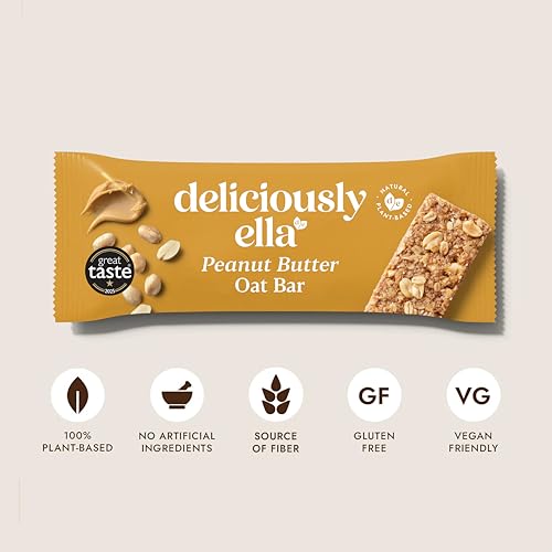 Deliciously Ella Peanut Butter Oat Bars, Gluten Free Snacks, 16 Snack Bars - image 3