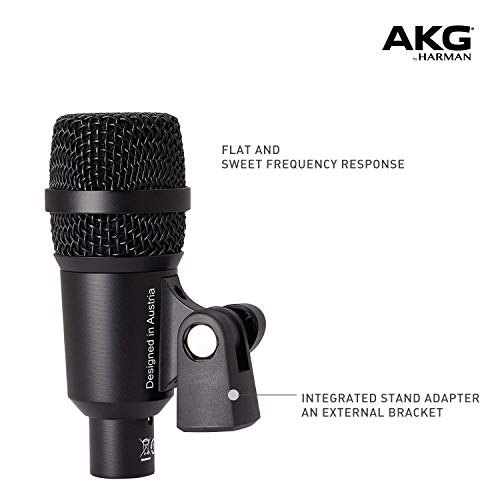 Akg Pro Audio Perception P4 Dynamic Cardiod Microphone Designed For Drums And Percussions, Wind Instruments And Guitar Amps, Black #TOP4