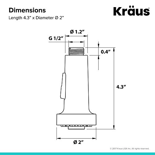Kraus KFS-1MB Dual Function Kitchen Faucet Sprayer In Matte Black thumb #5