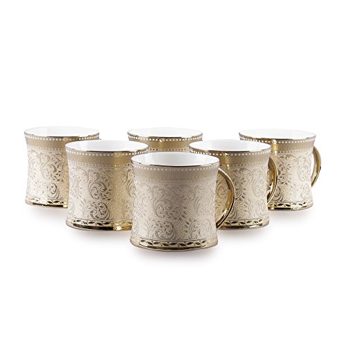 Image of Clay Craft Ceramic Mug - 6 Pieces, Multicolour, 210 Milliliter