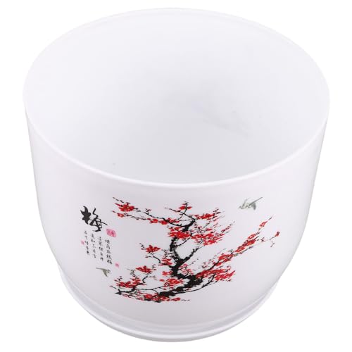Pot de fleurs résine extra large anti-débordement pour bureau