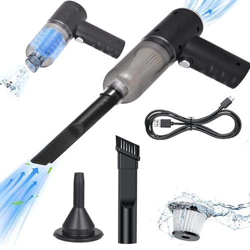 Image of Cordless Mini Vacuum Cleaner and Air Blower 2 in 1 Car Vacuum Cleaner High-Power Handheld Wireless Rechargeable Mini Car Vacuum for Vehicle, Home and Offic Computer dust, Sofa Floor Cleaner