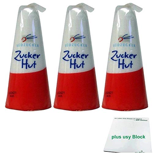 Südzucker Zuckerhut 3er Set (3x250g) mit usy Block