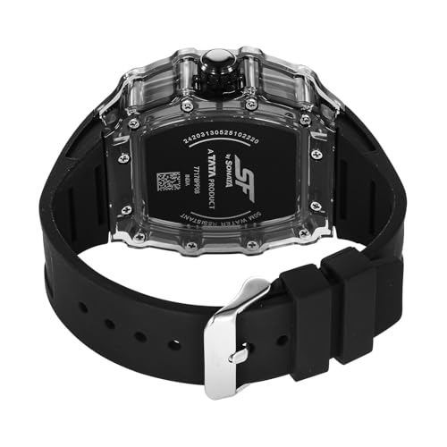 Image of SF Maiden Voyage Sport Watch Quartz Analog with Black Dial Black Silicon Strap Watch for Men - 77178PP08W