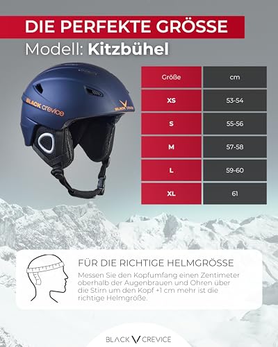 Black Crevice Skihelm Kitzbühel I Ski-Helm in sportlichem Design I Skihelm Herren & Damen I Skihelm...