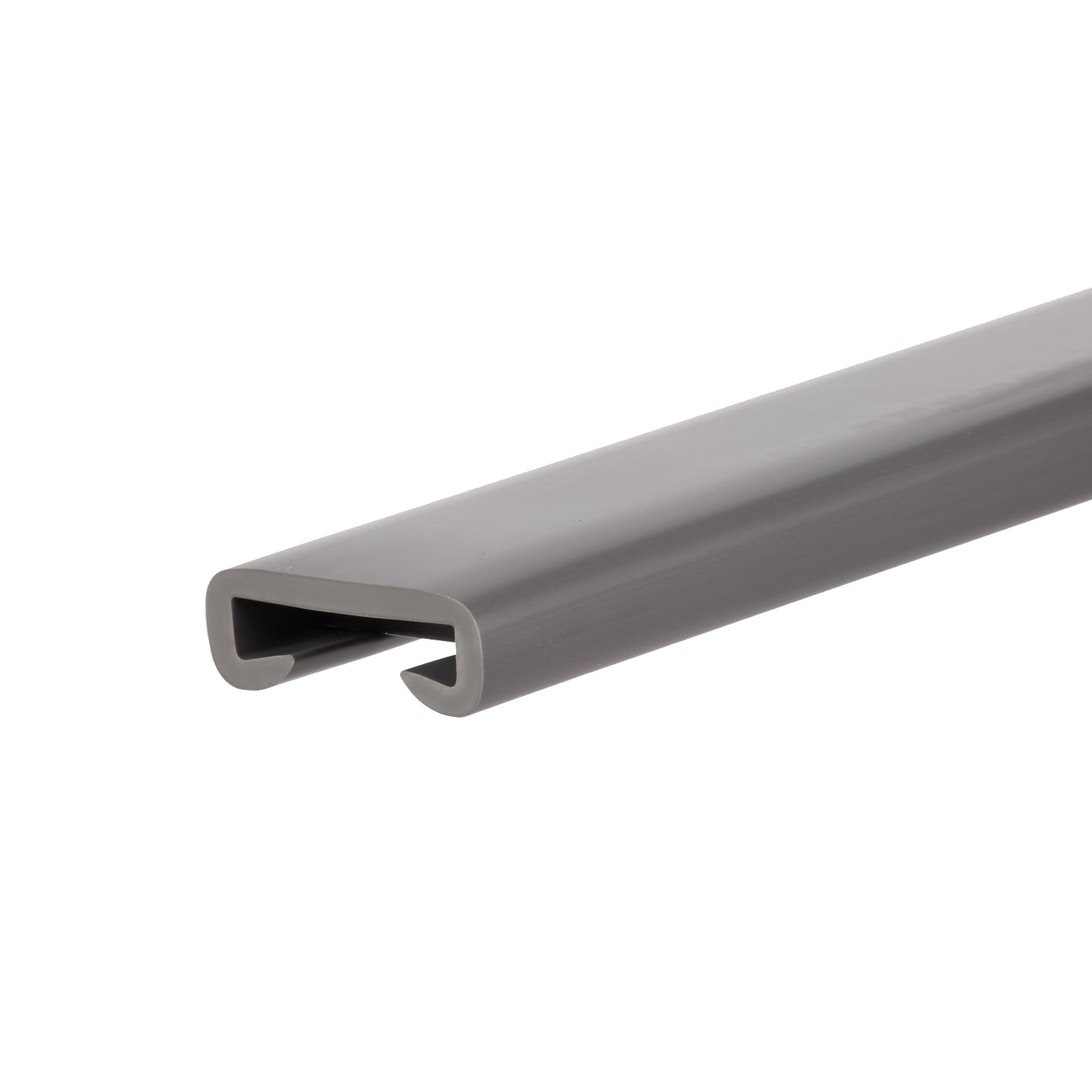 Quest - Corrimano in PVC di alta qualità per scale e ringhiere 40x8mm – Rullo (Grigio scuro, 10m)
