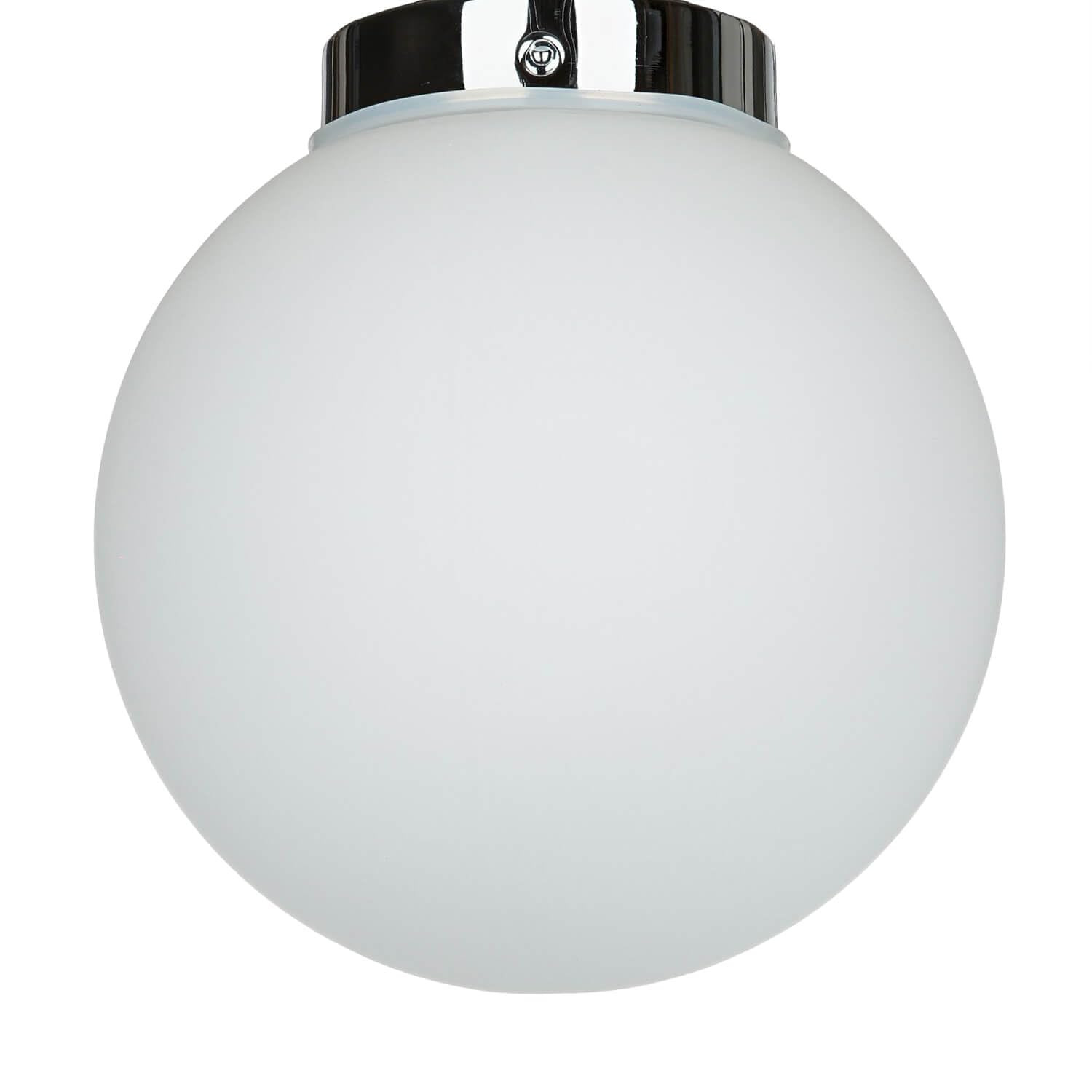 Lámpara de techo bola de baño de metal y cristal cromado 1x G9 intercambiable lámpara de techo interior para pasillo de baño iluminación atemporal compacta