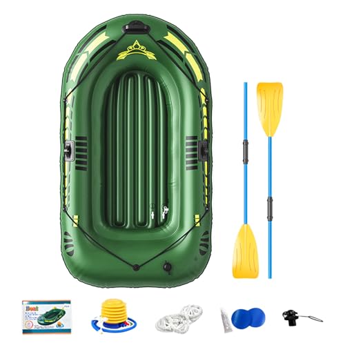 Kayak inflable pesado - Barcos inflables de rafting y | Kayak de inflable | Flotador plegable Dinghy | Canoa inflable para barco | Balsa de portátil para el lago con remo