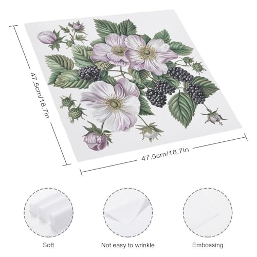 Servilletas de Tela Flores y Moras Paquete x4 miniatura 2