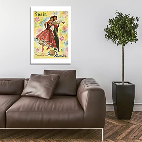 Poster Espagne Iberia petit format affiche de voyage vintage encadrée archival mat
