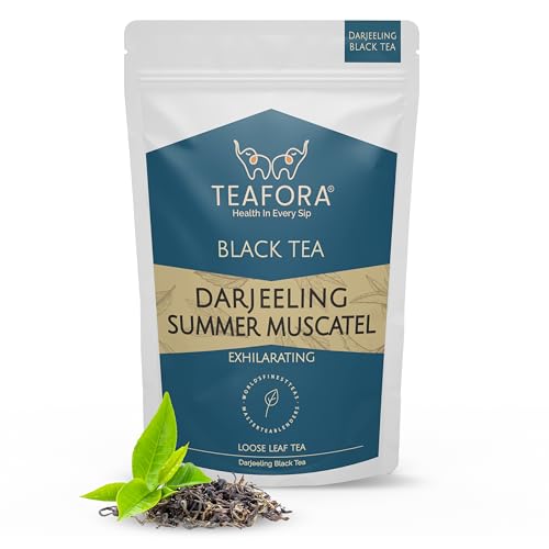 Image of TEAFORA Darjeeling Summer Muscatel Black Tea | Second Flush Loose Leaves | Full Bodied, Musky Fragrance with Floral Notes | Freshly Sourced Direct From Origin - 100g