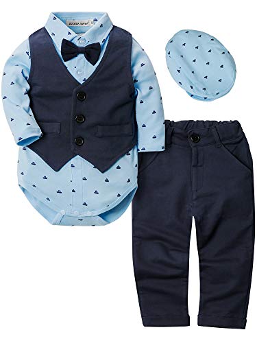 Zoerea 4 Pezzi Neonato Ragazzo Abbigliamento Set