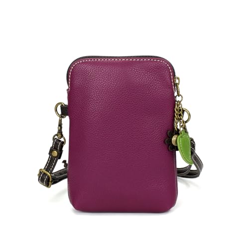 Image of CHALA Wilderness Animal Collection Cell Phone Crossbody Purse-Women PU Leather /Canvas Multicolor Handbag w /Adjustable Strap