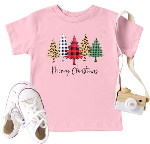 Image of Christmas Tree Shirt for Toddler Boys Girls Merry Christmas T-Shirts Short Sleeve Holiday Tee Xmas Gift Tops