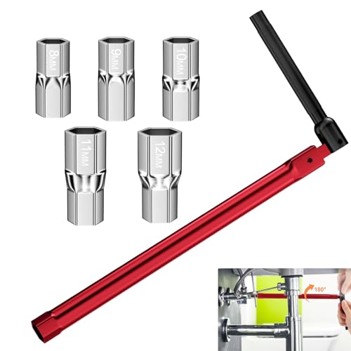 Cimown Clé Robinet 8-12mm, Cle Robinet Evier, pour Robinets de Cuisine, Salle de Bain et Lavabo